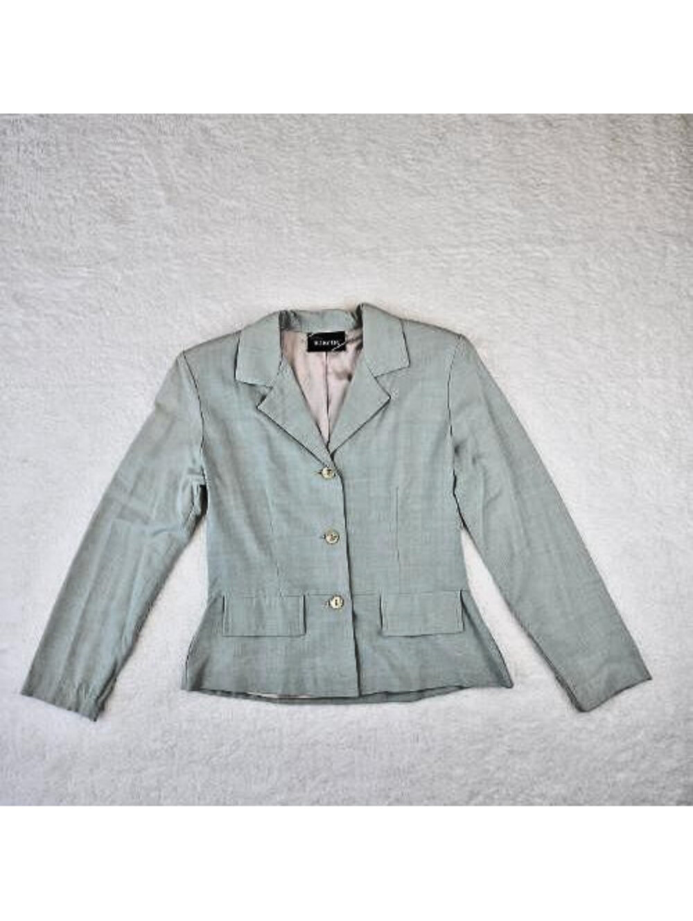 Petites by Inclinations Blazer Vintage, Made In the USA, Size: 6, Light Sage.